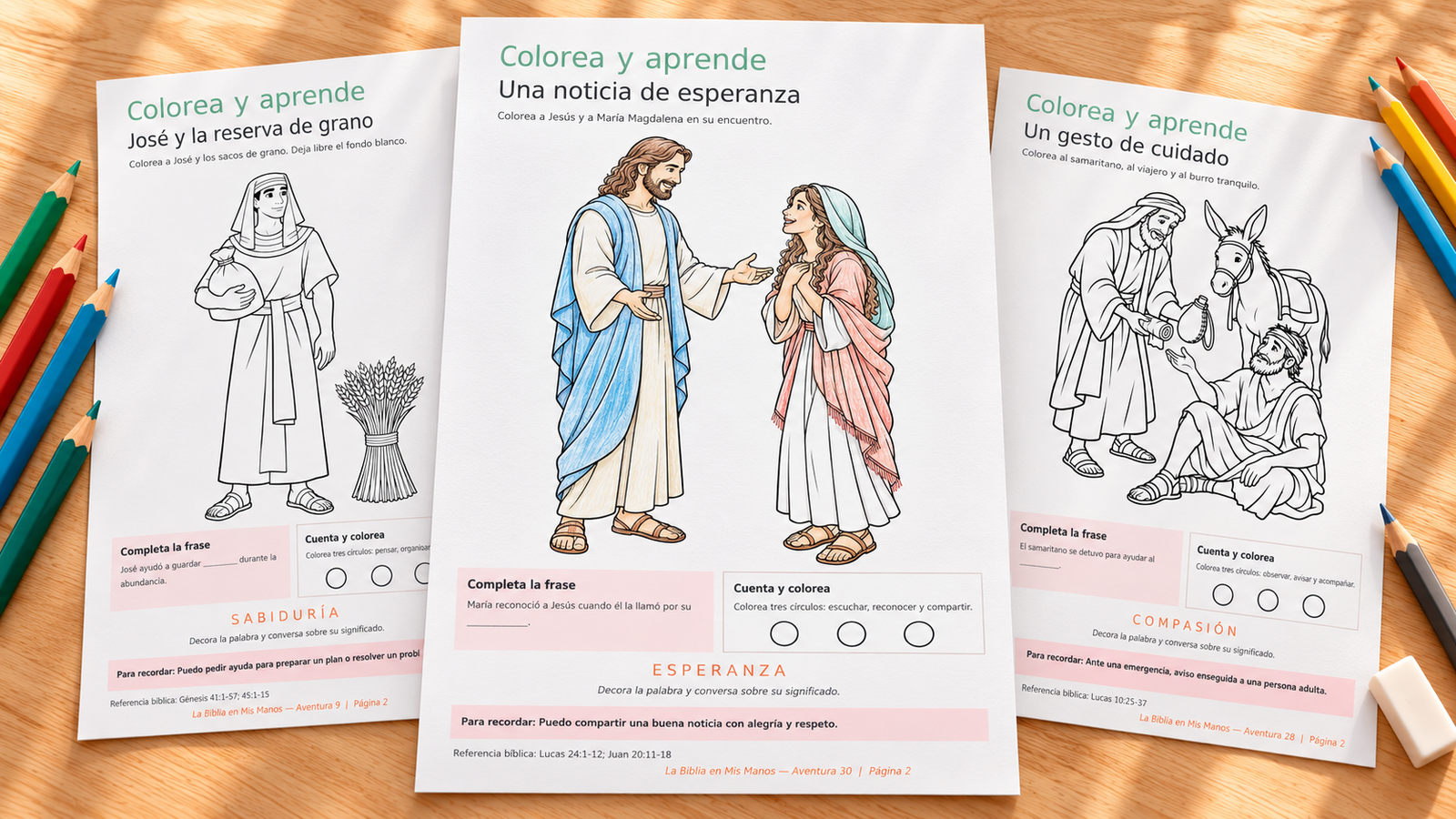 Páginas para colorear y aprender
