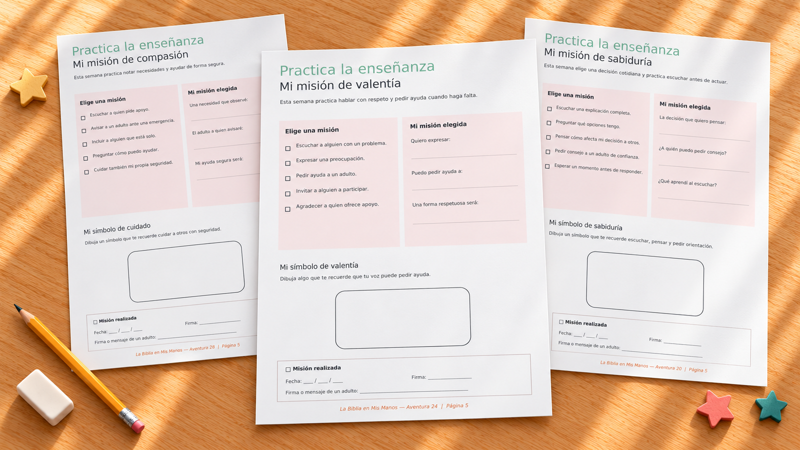 Páginas para practicar la enseñanza